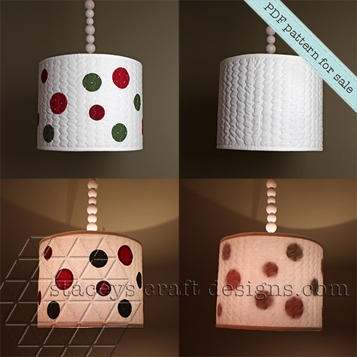 Dots lamp shade cover PDF pattern by Staceys Craft Designs 2