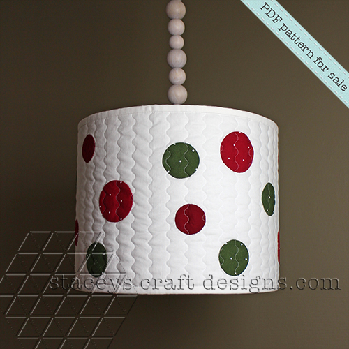 Dots lamp shade cover PDF pattern by Staceys Craft Designs