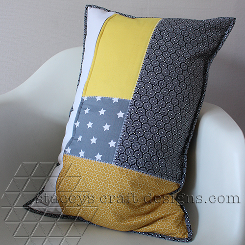 Summery Cushion back by Staceys Craft Designs