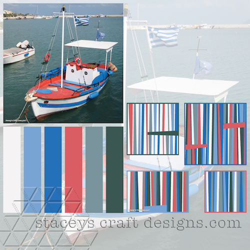 Colour Palette Greek Fishing boat