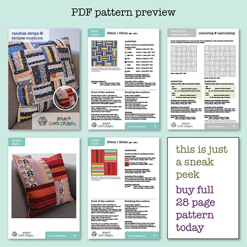 PDF preview random strips and stripes cushion